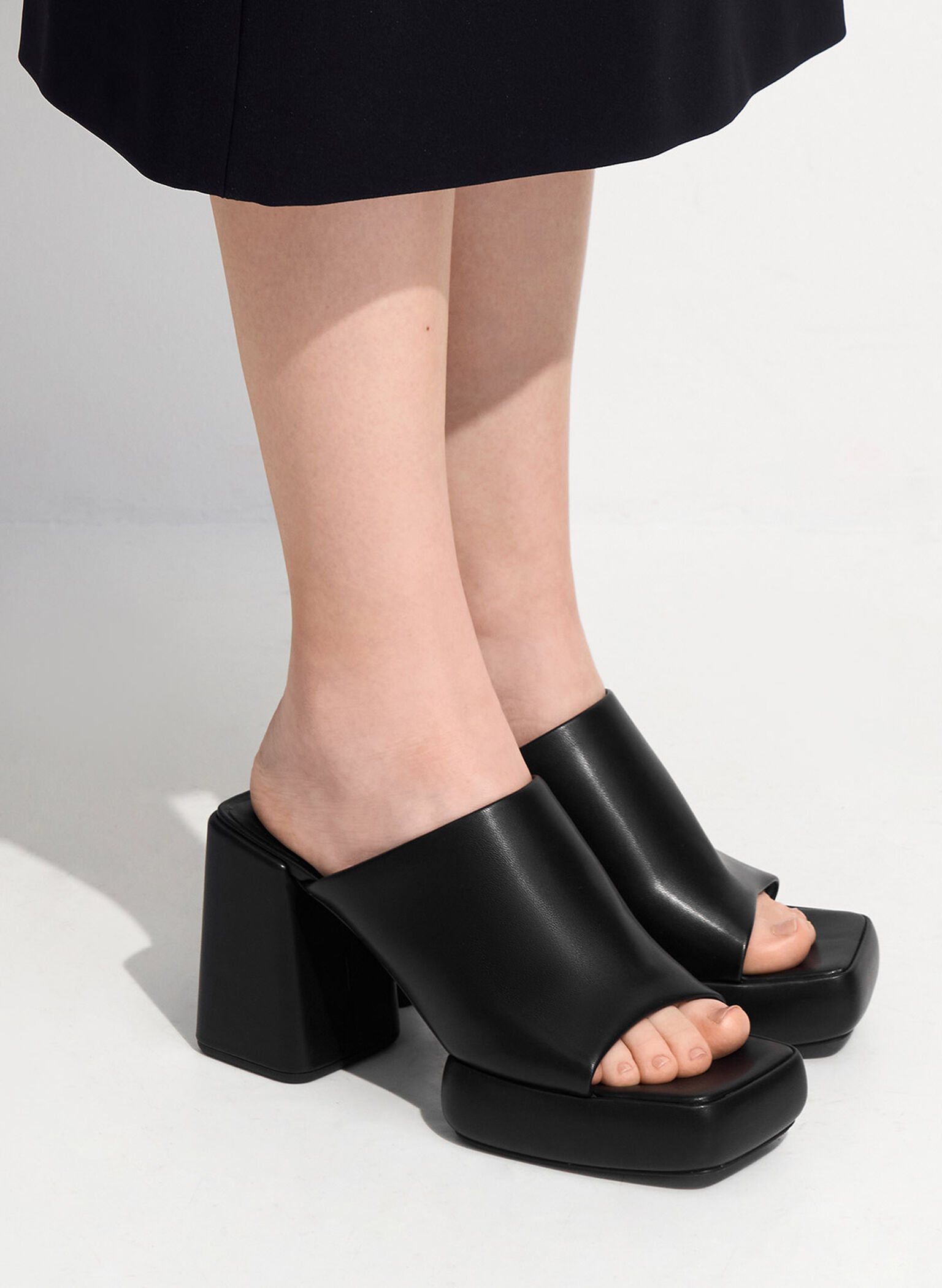 Lucile Block-Heel Platform Mules, Black, hi-res