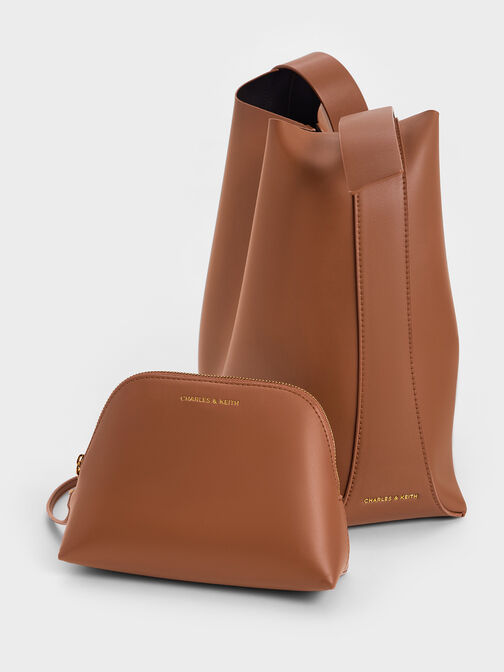 Edna Tote Bag, Chocolate, hi-res