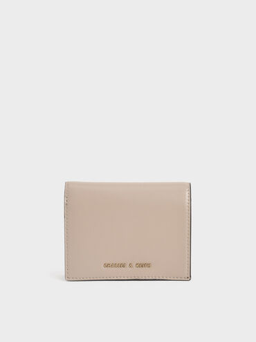 Snap Button Mini Short Wallet, Sand, hi-res