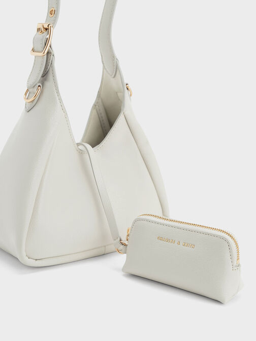 Mini Buzz Hobo Bag, White, hi-res