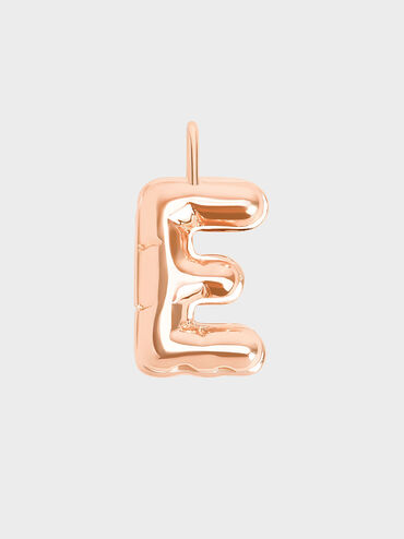 Alphabet 'E' Charm, Rose Gold, hi-res