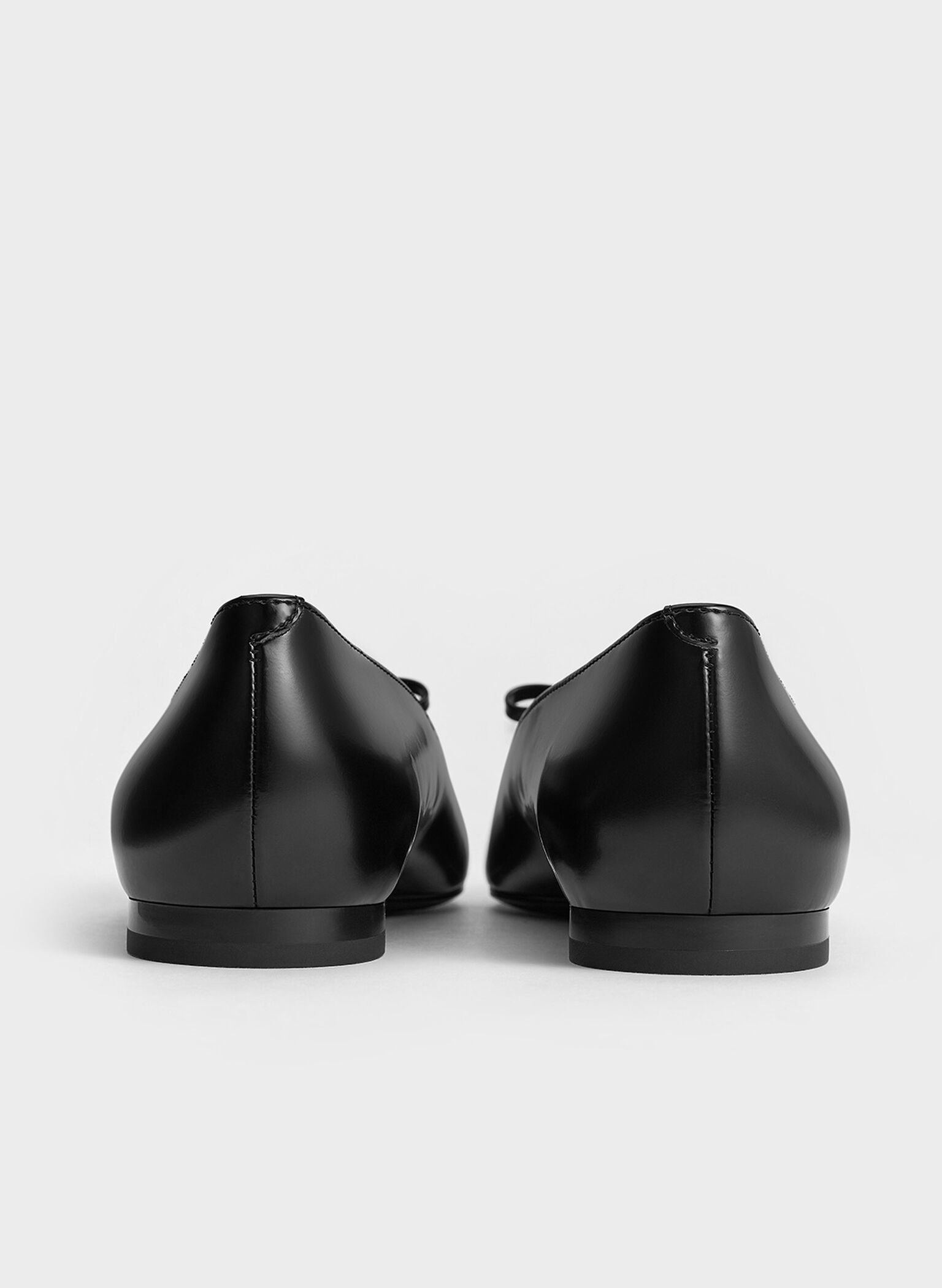 Bow Square-Toe Ballet Flats, Black Box, hi-res