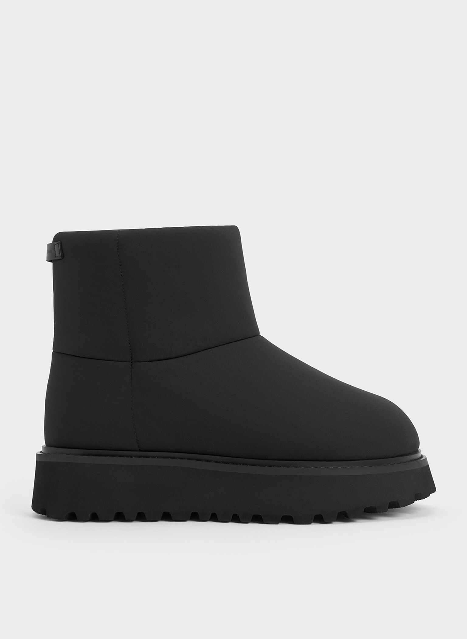 Romilly Puffy Ankle Boots, Black Textured, hi-res