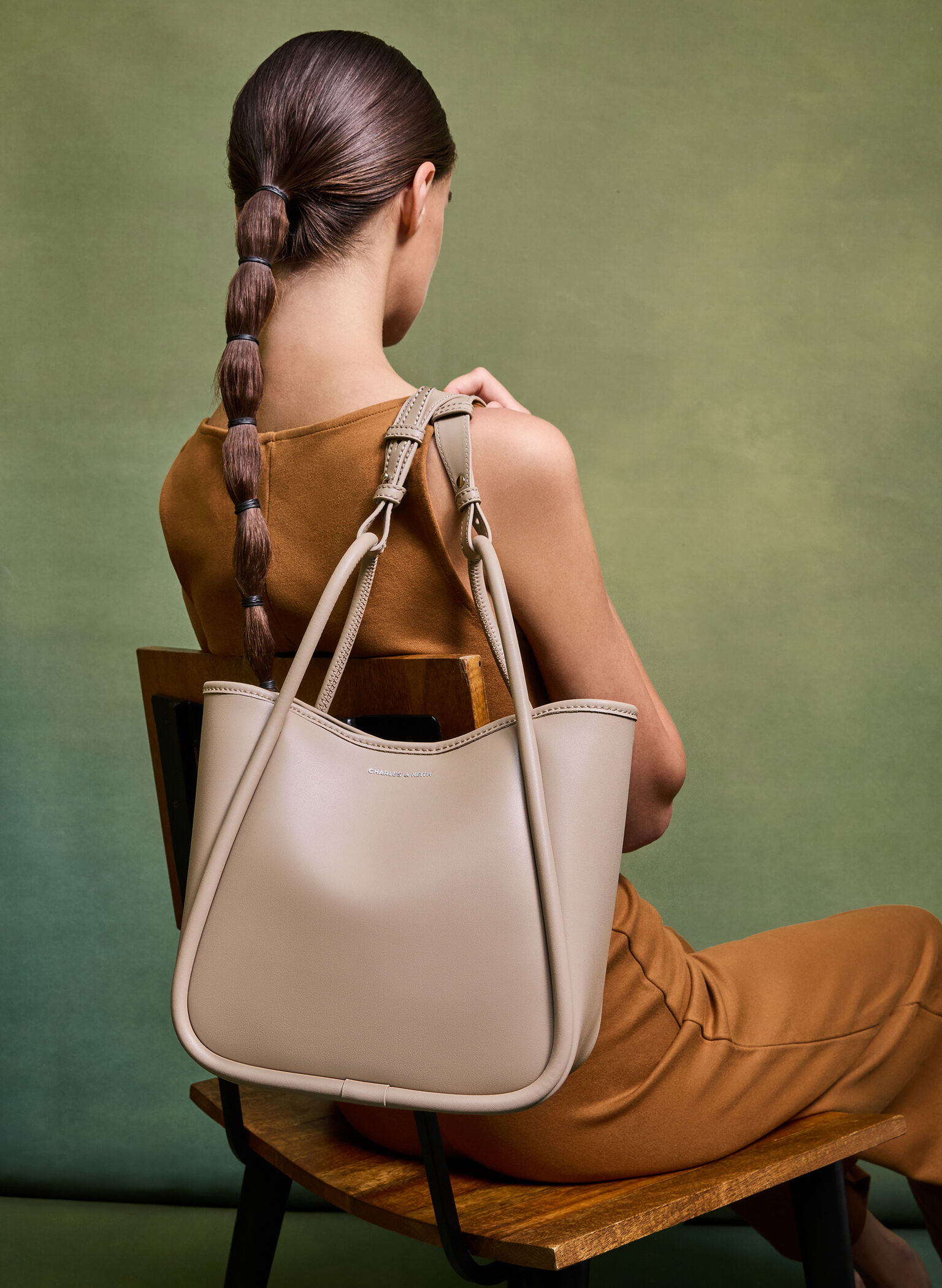 Mini Lyla Tubular Tote Bag, Taupe, hi-res