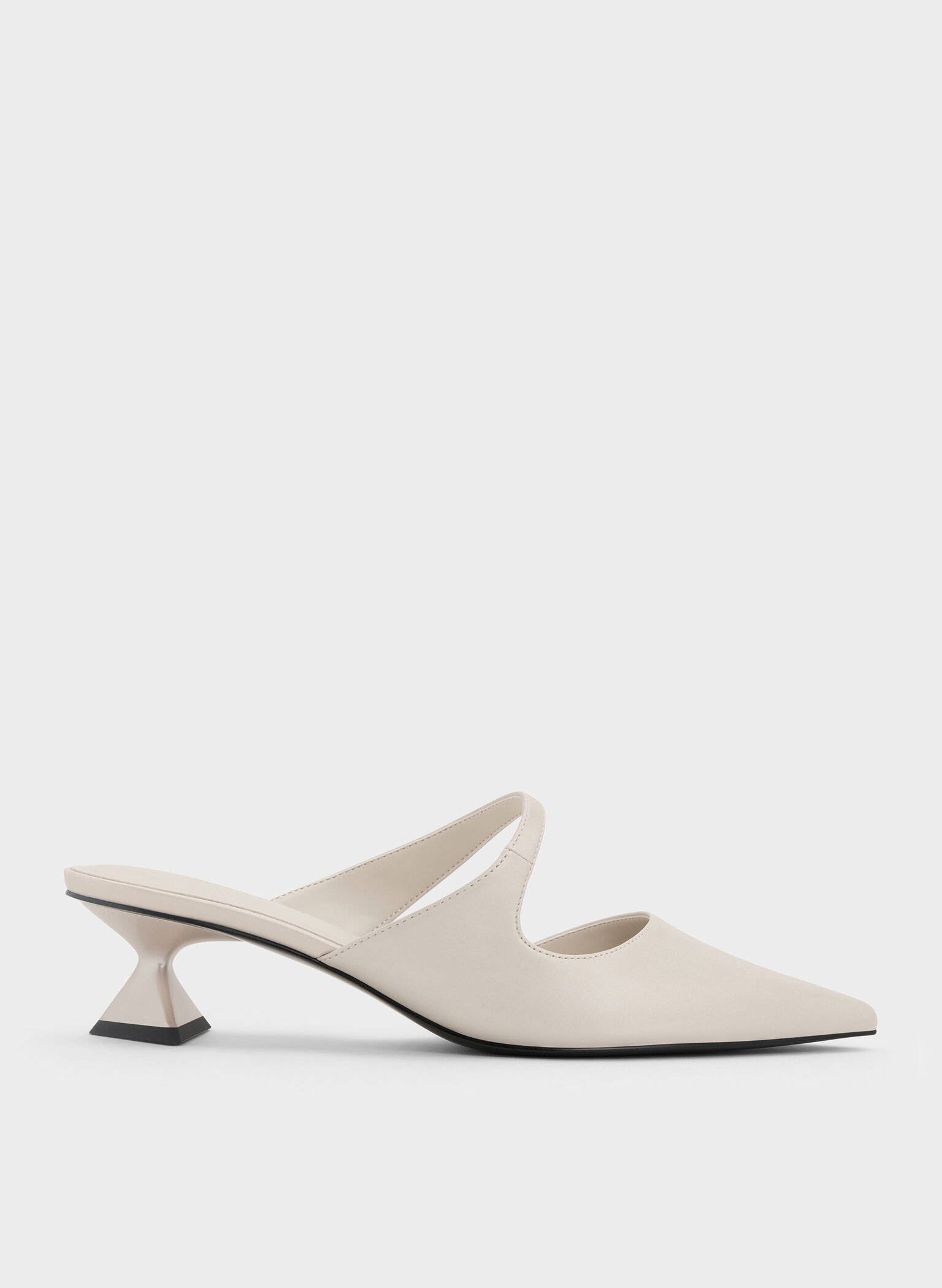 Vada Asymmetric Sculptural Heel Pumps, White, hi-res