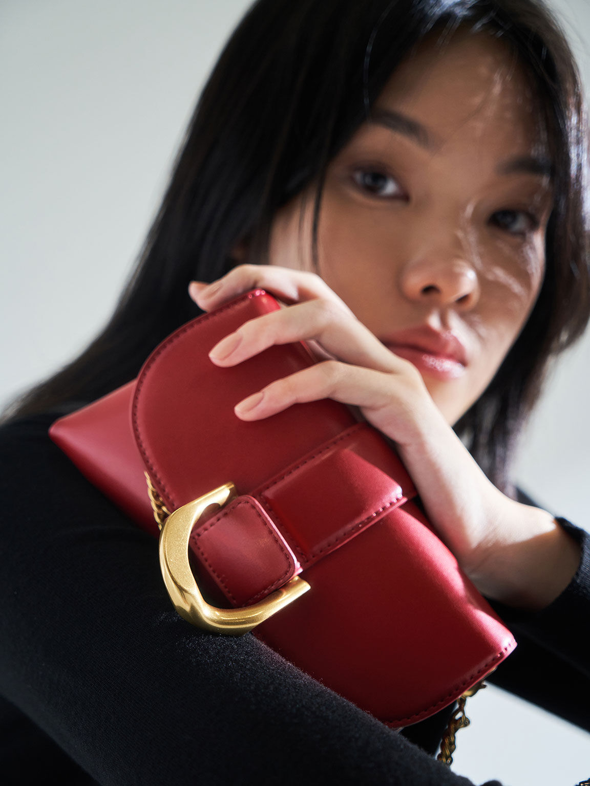 Charles & keith red bag hotsell