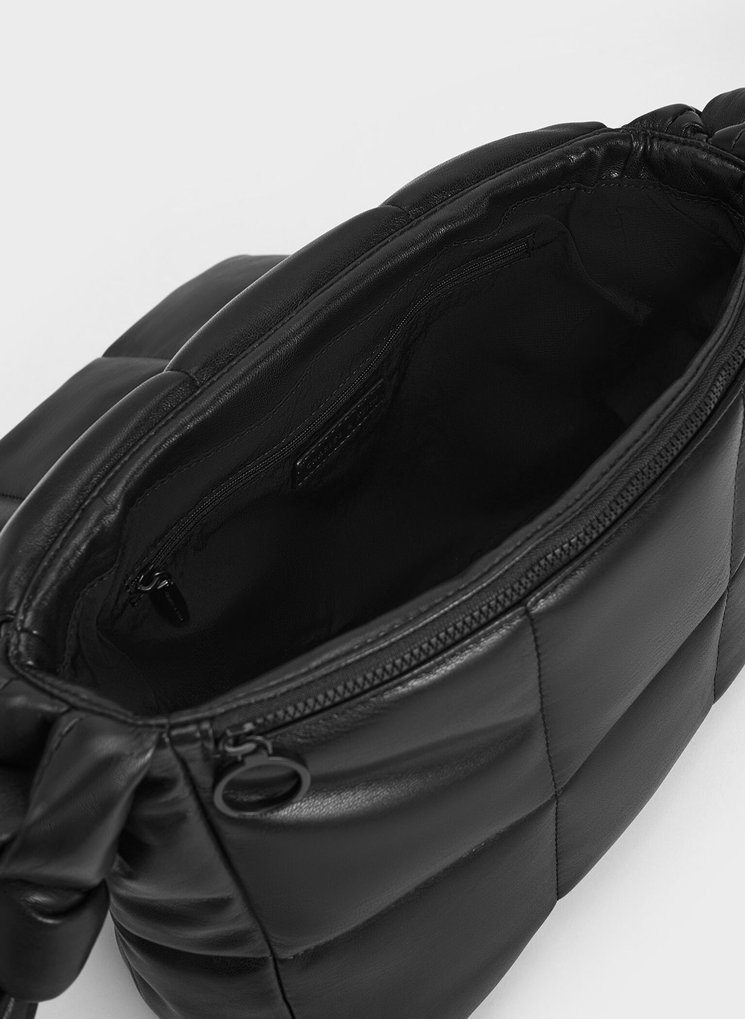 Errya Quilted Puffy Crossbody Bag, Jet Black, hi-res