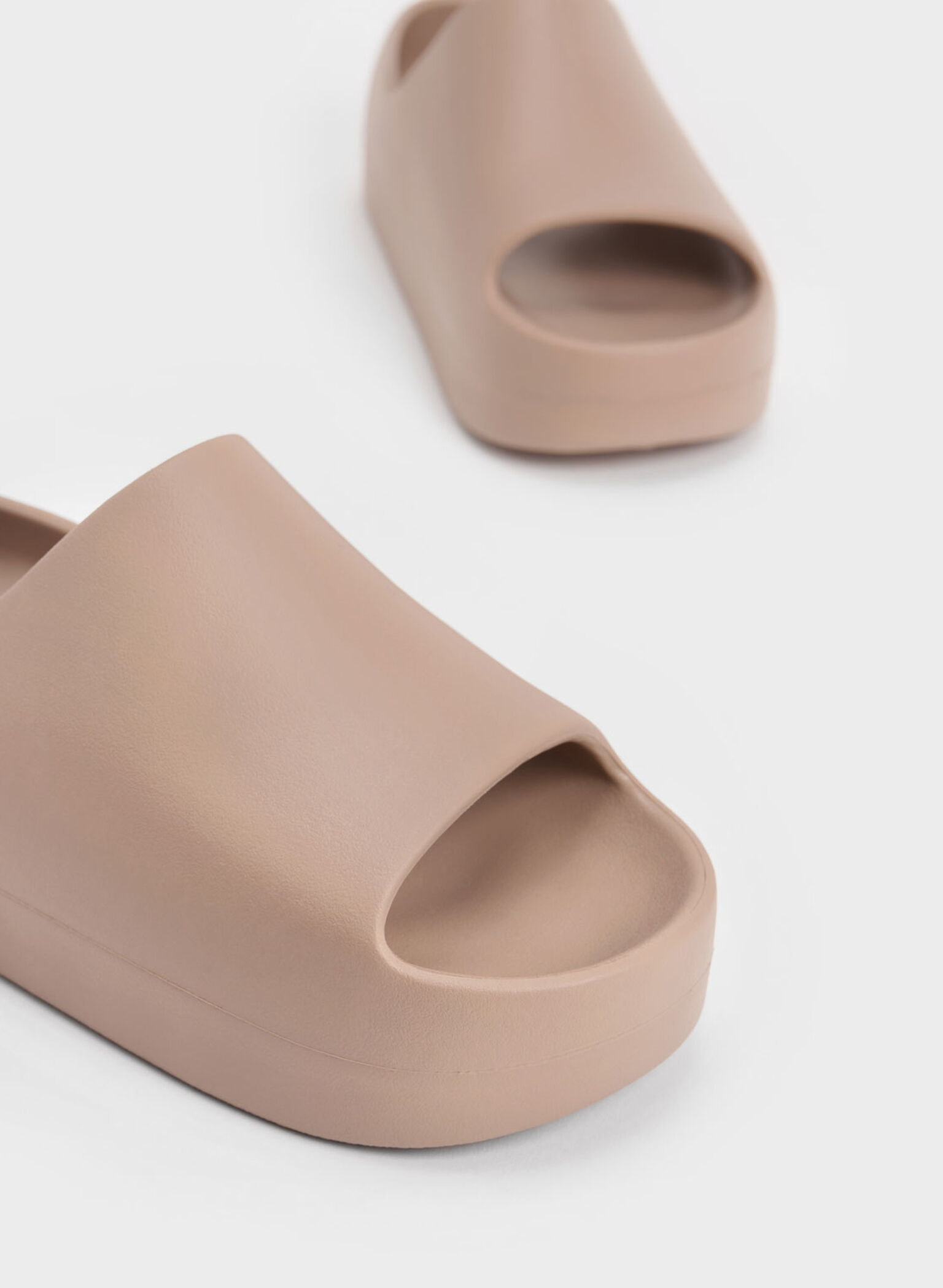 Morgan Platform Slide Sandals, Brown, hi-res