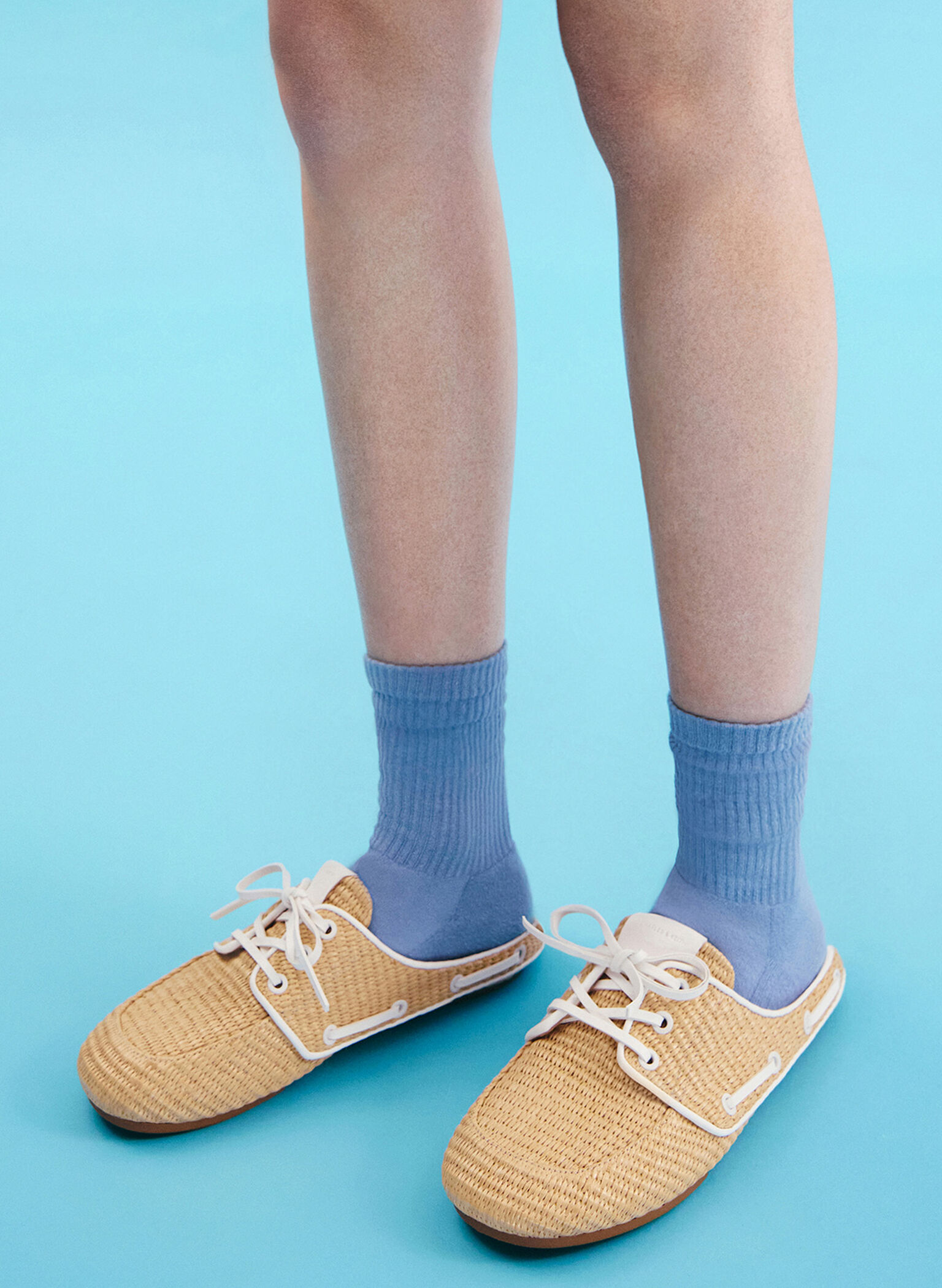 Raffia Slip-On Boat Shoes, Sand, hi-res