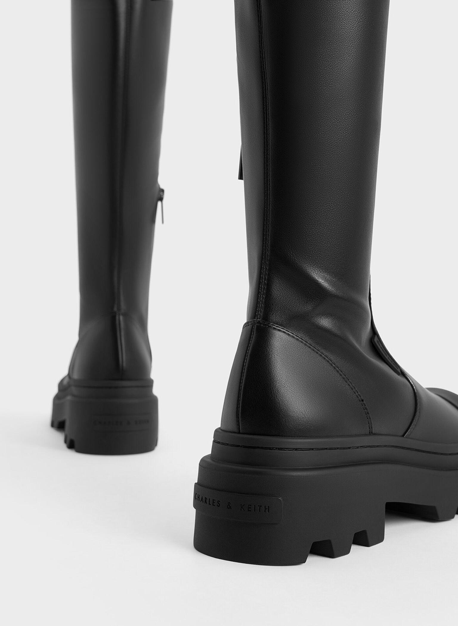 Indra Knee-High Boots, Black, hi-res