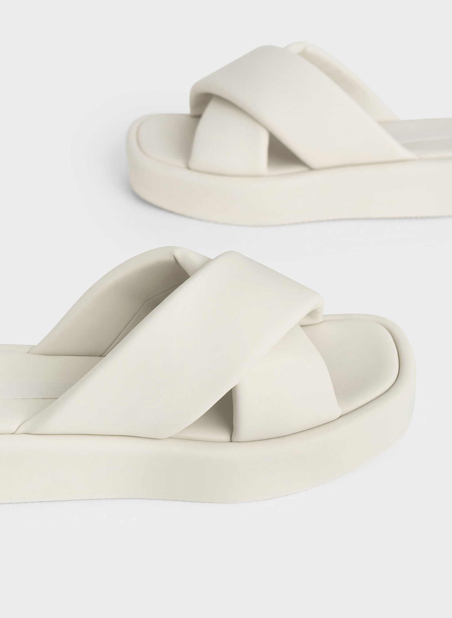 Padded Crossover Flatforms, Chalk, hi-res