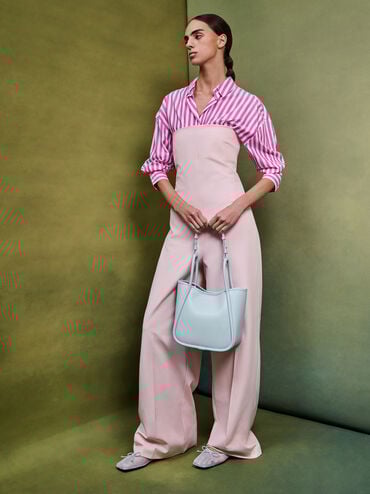 Mini Lyla Tubular Tote Bag, Sea Salt Blue, hi-res