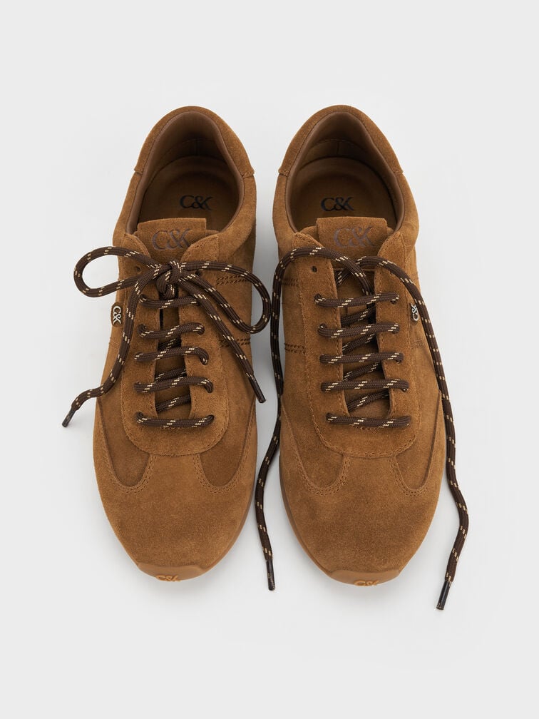 Jace Suede Sneakers, Brown, hi-res