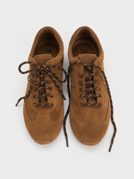 Jace Suede Sneakers, Brown, hi-res