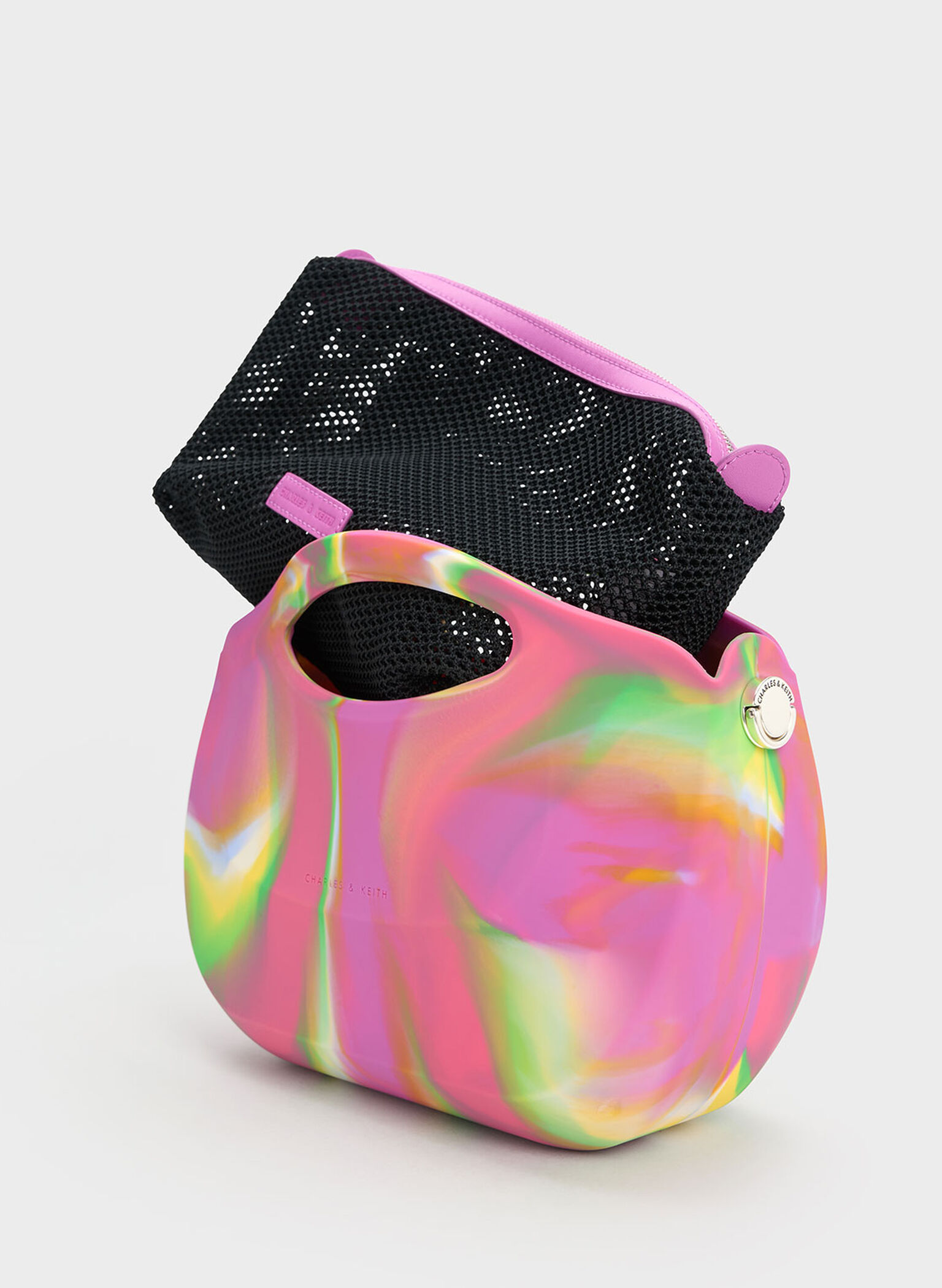 Cocoon Curved Handle Printed Bag, Multi, hi-res