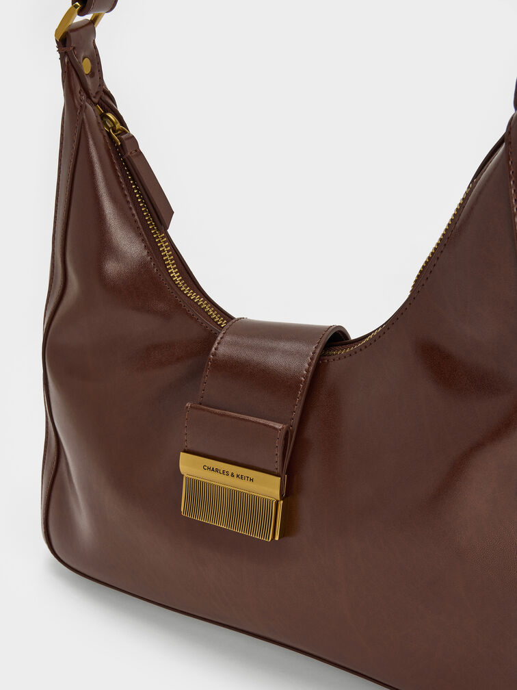 Charlot Hobo Bag, Dark Brown, hi-res