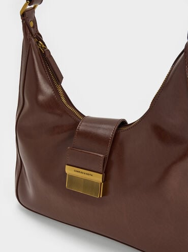 Charlot Hobo Bag, Dark Brown, hi-res