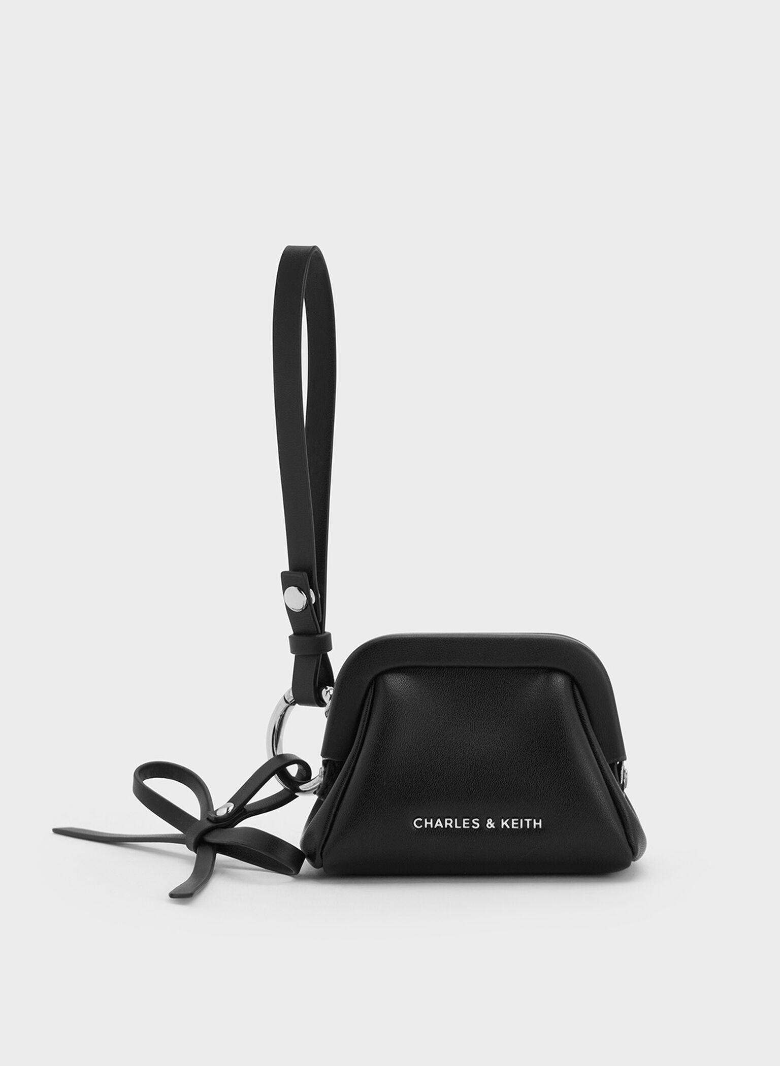 Bow Micro Bag Charm, Noir, hi-res