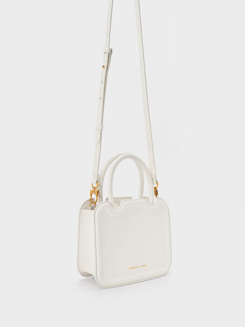 Perline Sculptural Tote Bag, White, hi-res