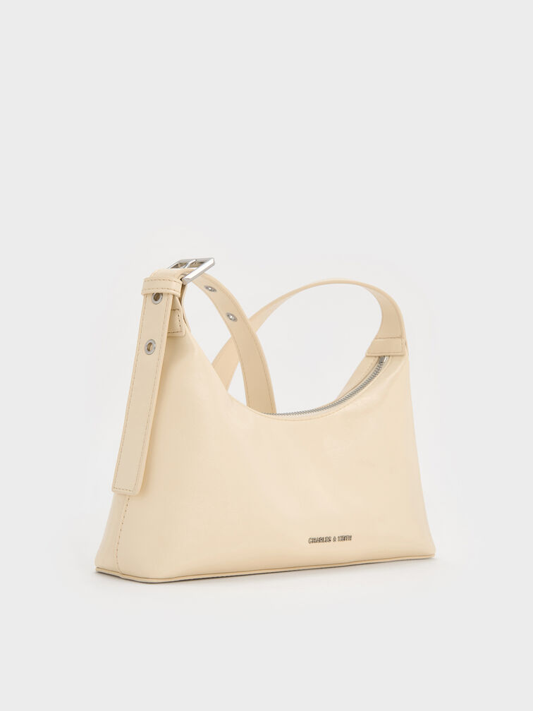 Atwood Chain-Embellished Shoulder Bag, Butter Yellow, hi-res