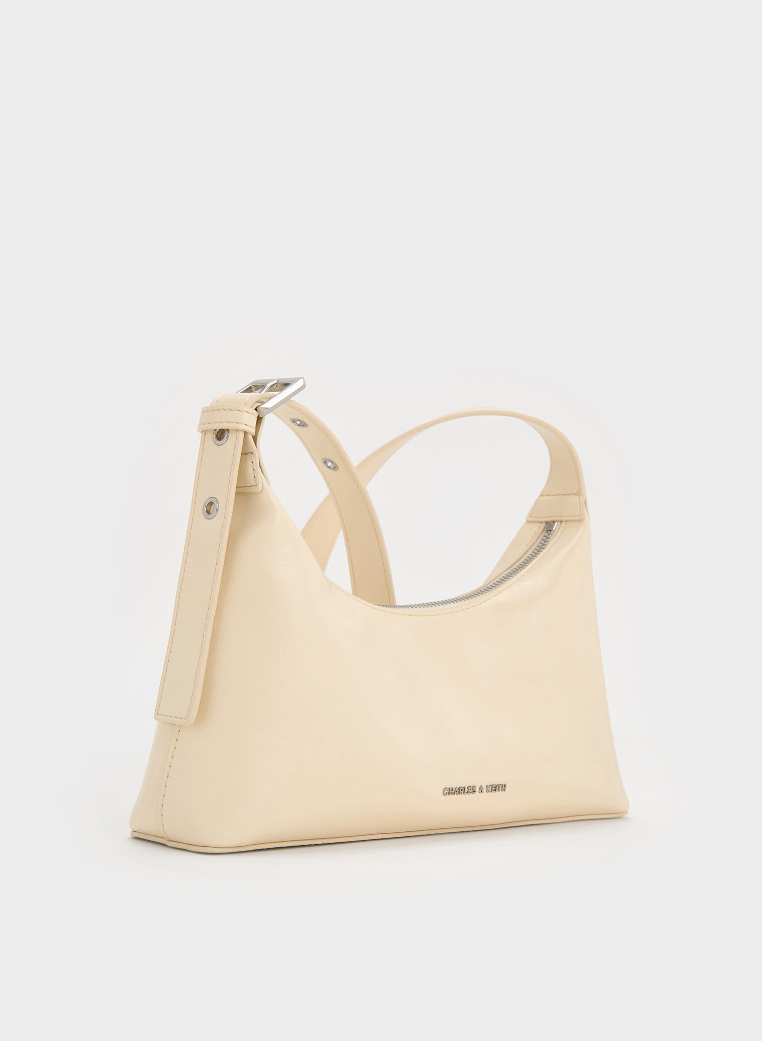Atwood Chain-Embellished Shoulder Bag, Butter Yellow, hi-res