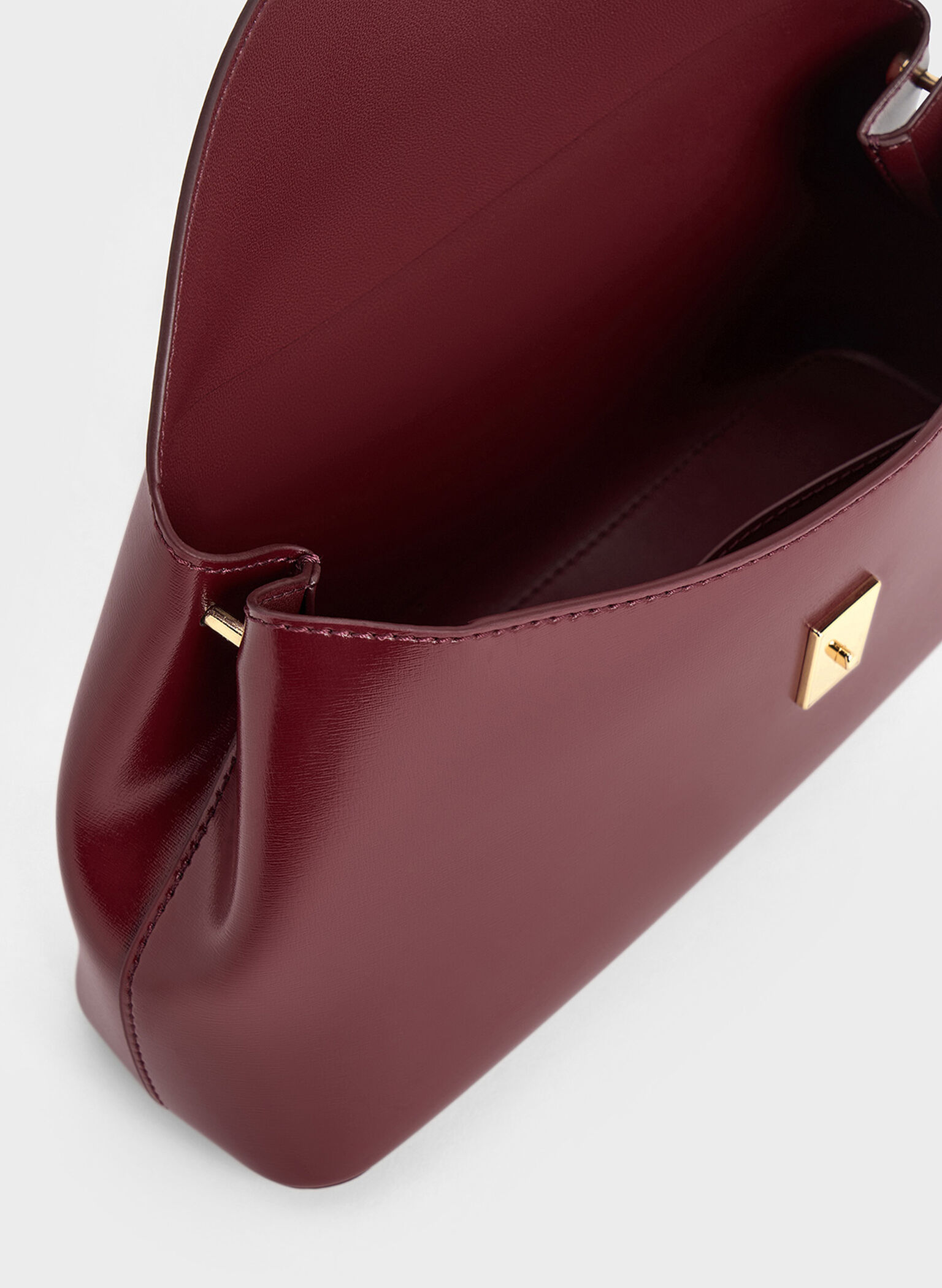 Wisteria Metallic-Accent Shoulder Bag, Burgundy, hi-res