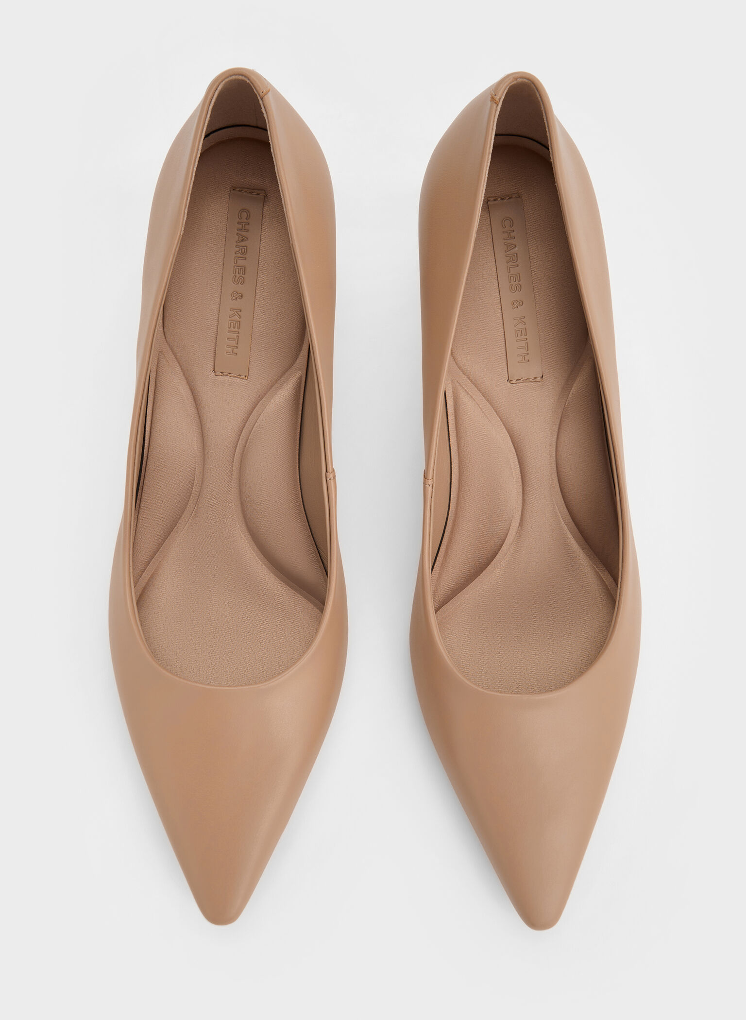 Emmy Pointed Kitten Heel Pumps, Nude, hi-res