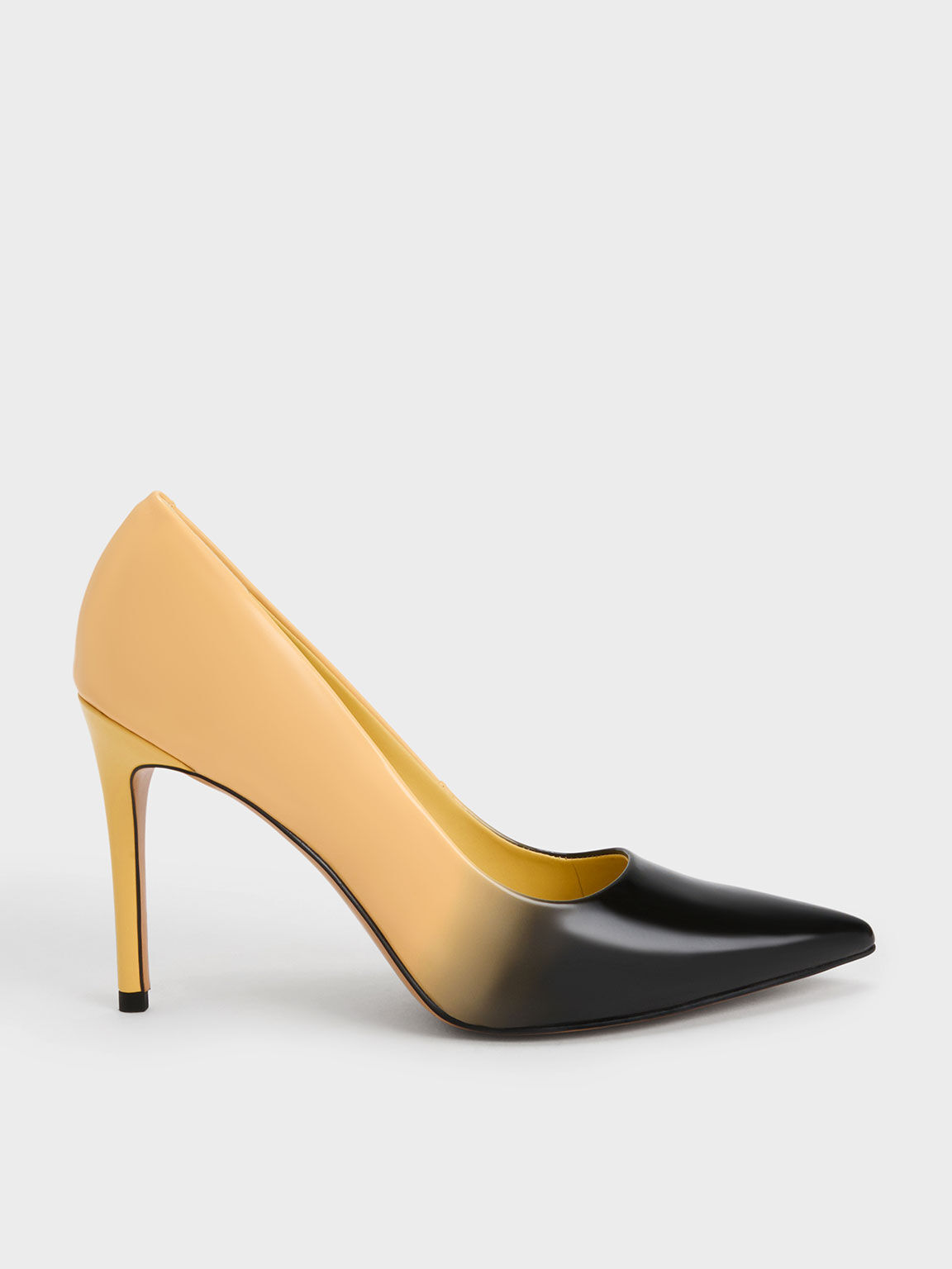 Dark online gold pumps