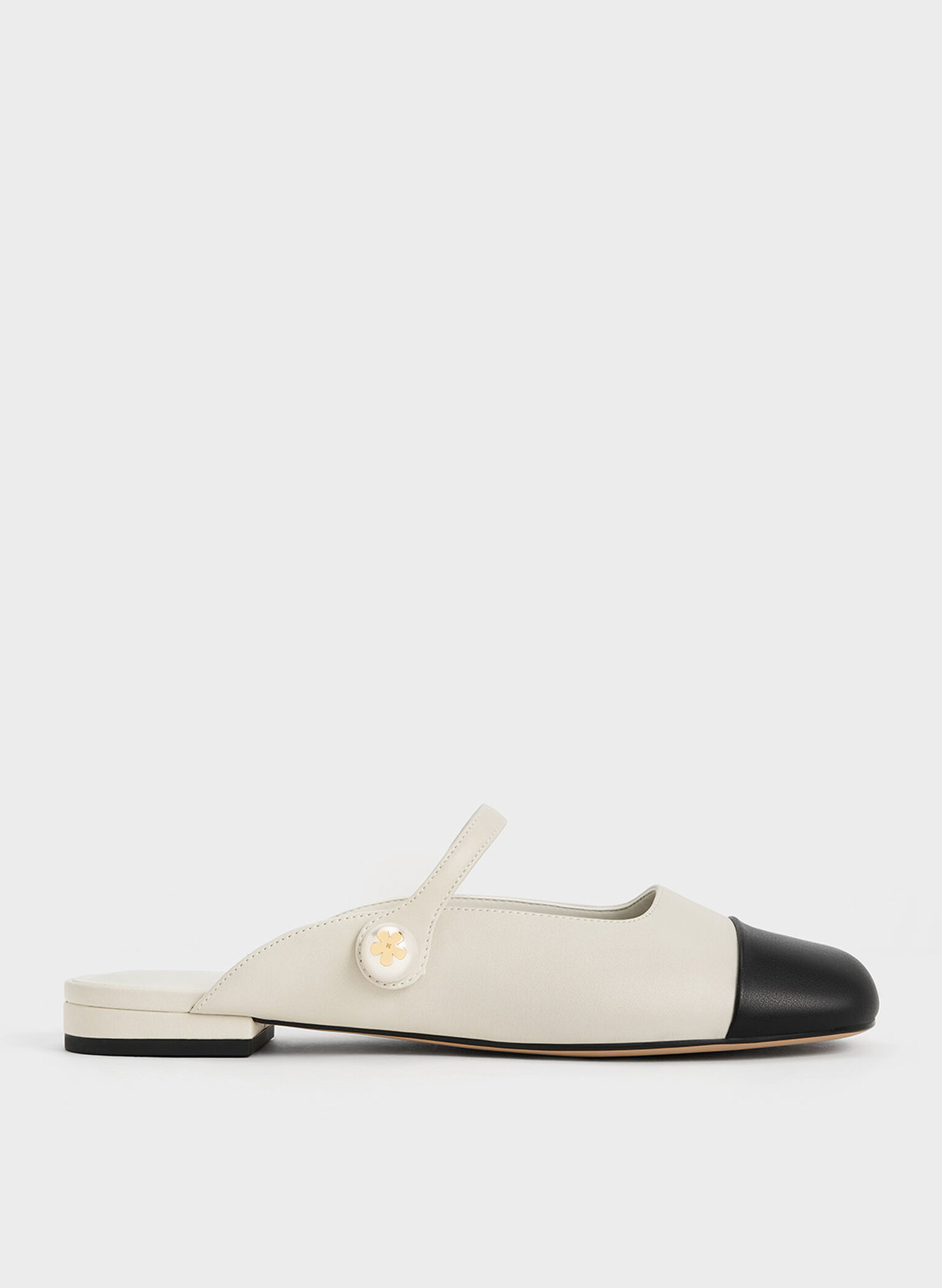 Aeryn Pearl Embellished Flat Mules, Chalk, hi-res
