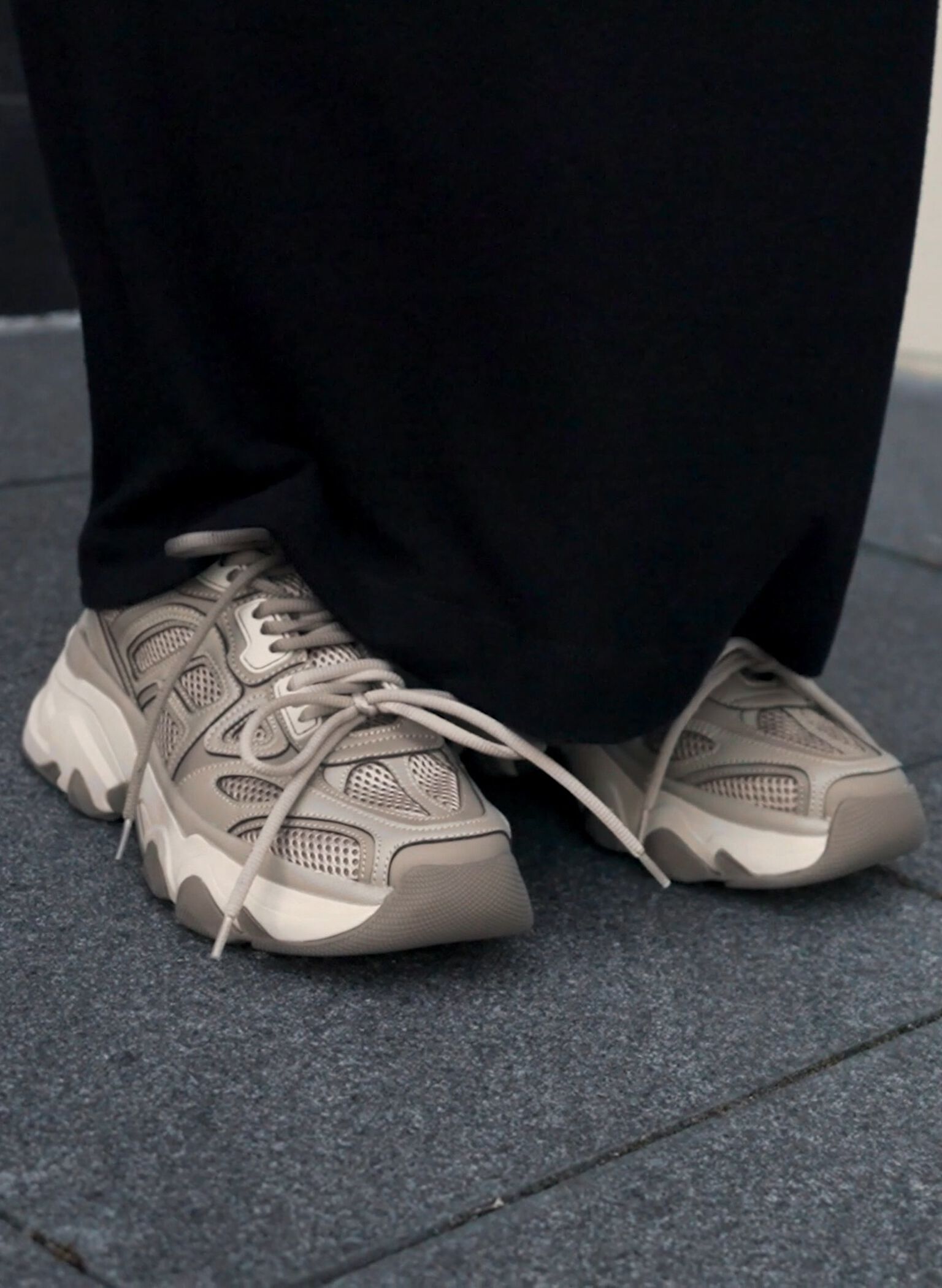 Gaskell Metallic Mesh Chunky Sneakers, Taupe, hi-res