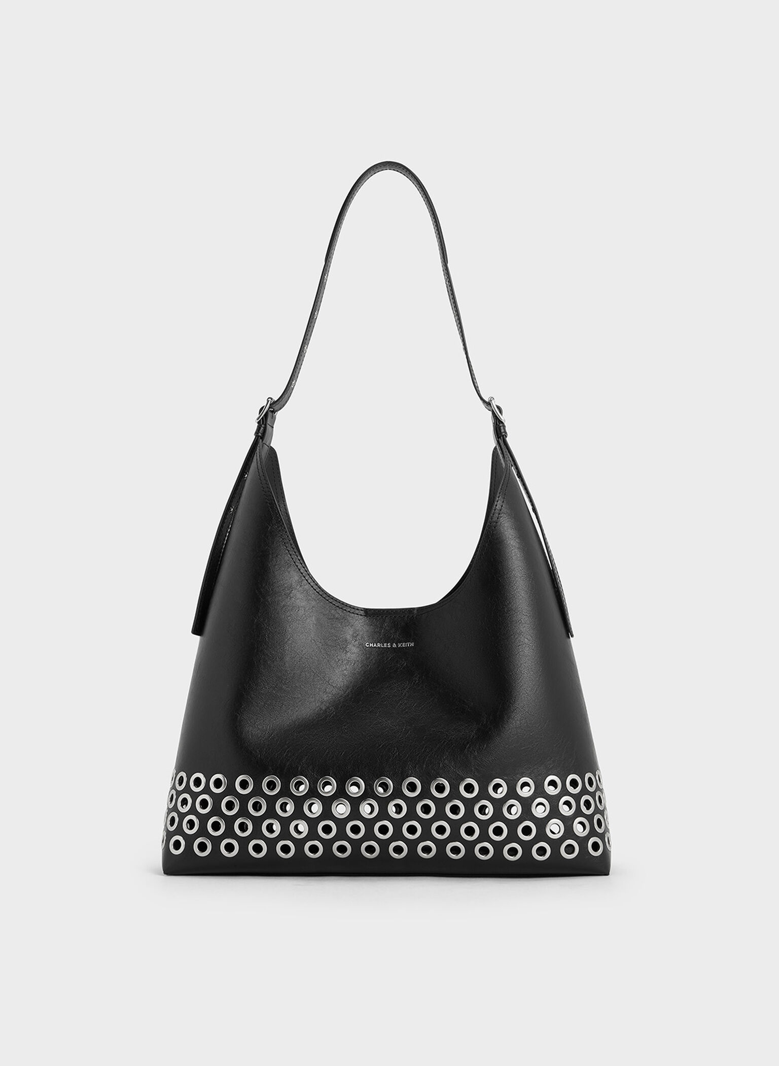 Liv Grommet Hobo Bag, Noir, hi-res
