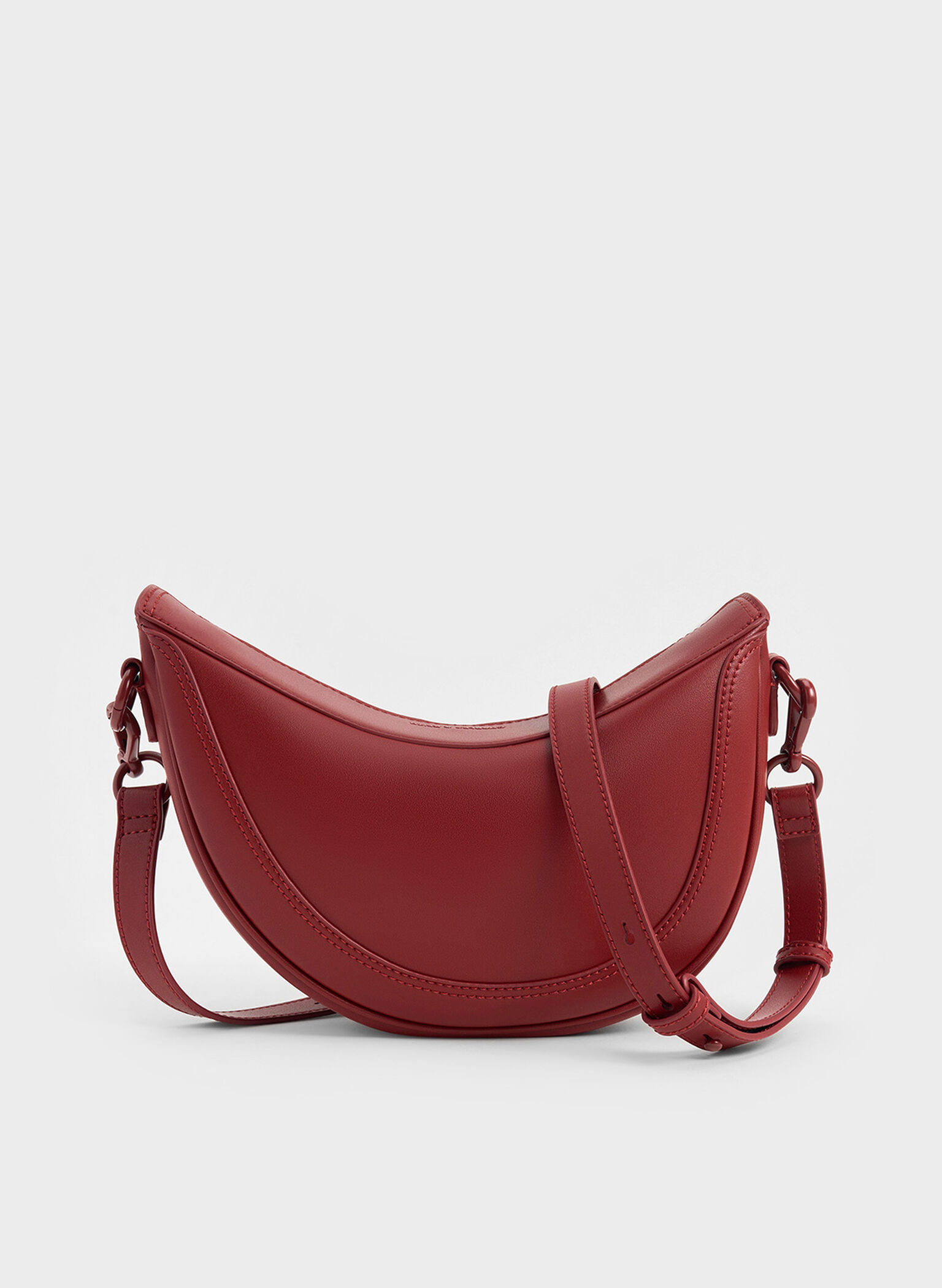 Asymmetrical Saddle Bag, Red, hi-res