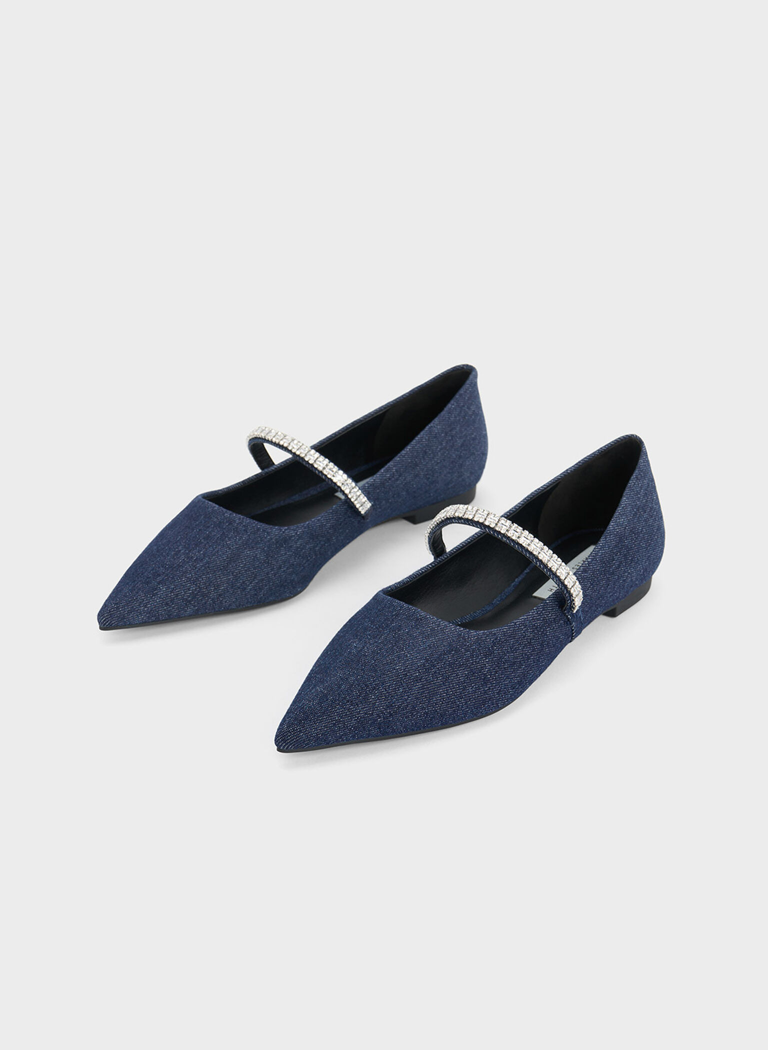 Ambrosia Gem-Embellished Flats, Blue, hi-res