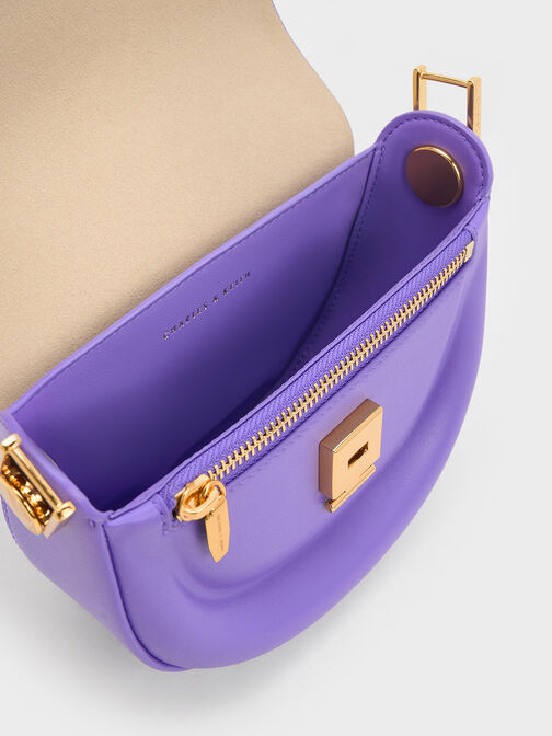 Koa Half-Moon Saddle Bag, Purple, hi-res