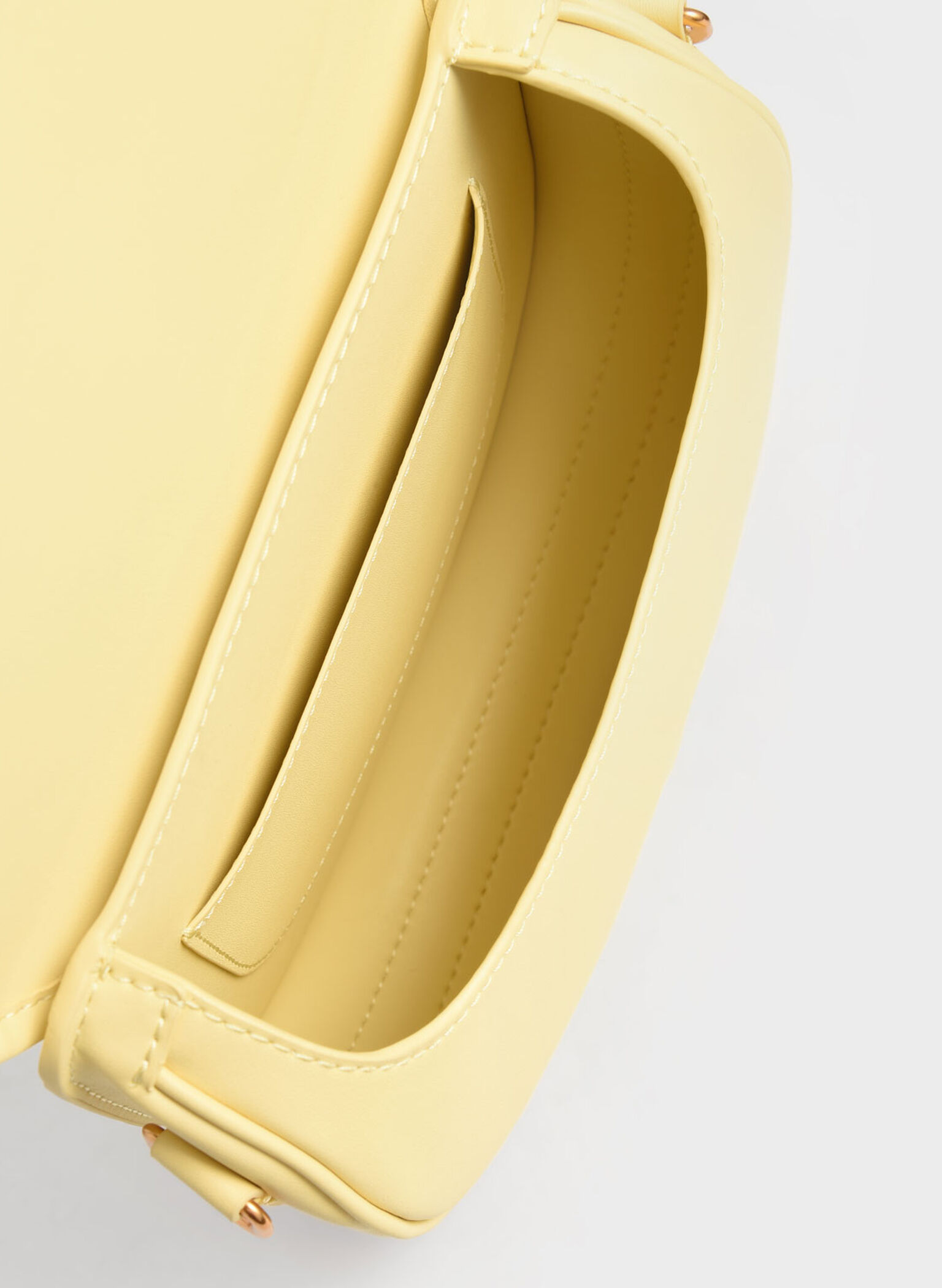Flora Belted Saddle Bag, Yellow, hi-res