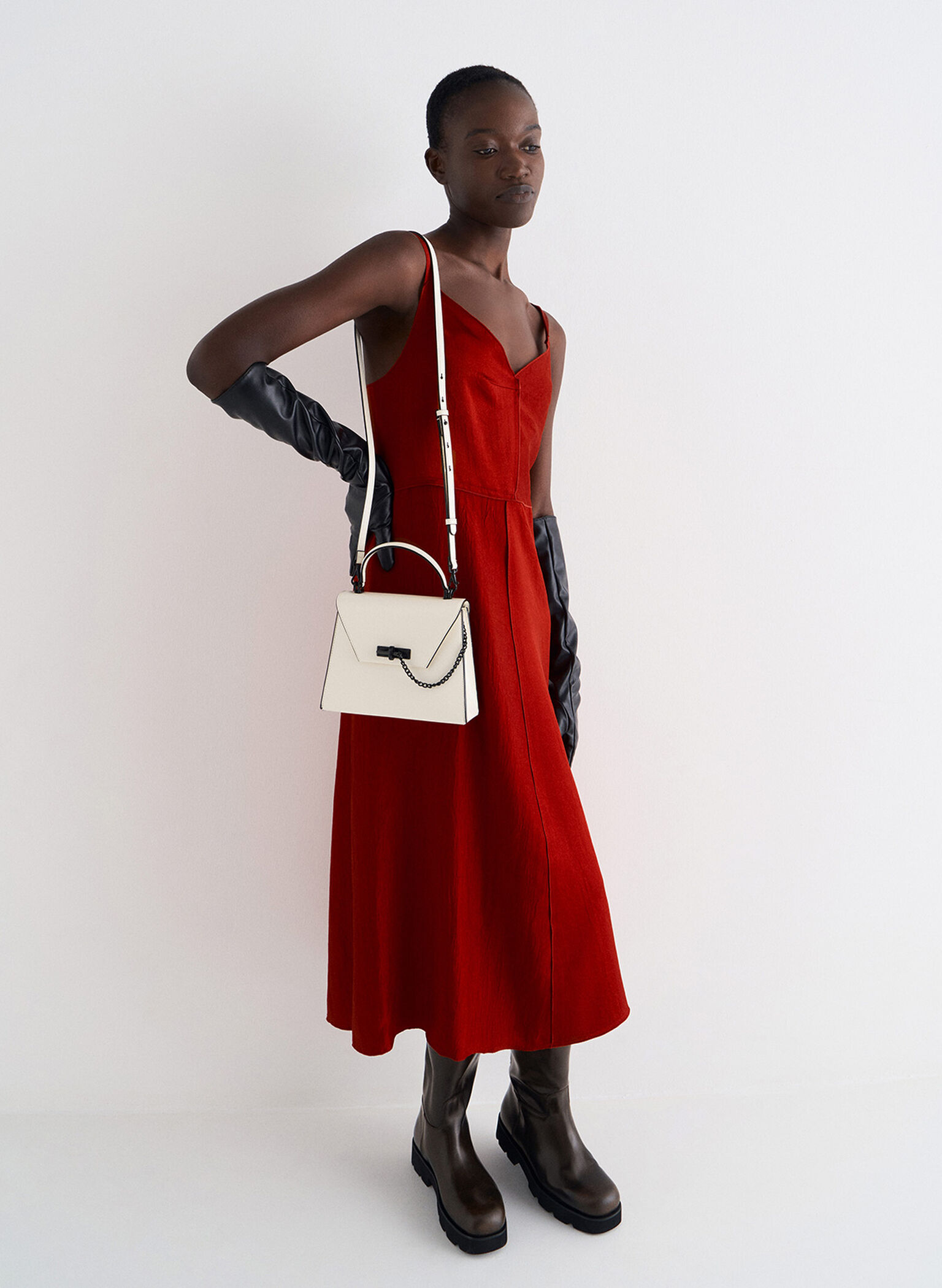 Samantha Envelope Top Handle Bag, Cream, hi-res