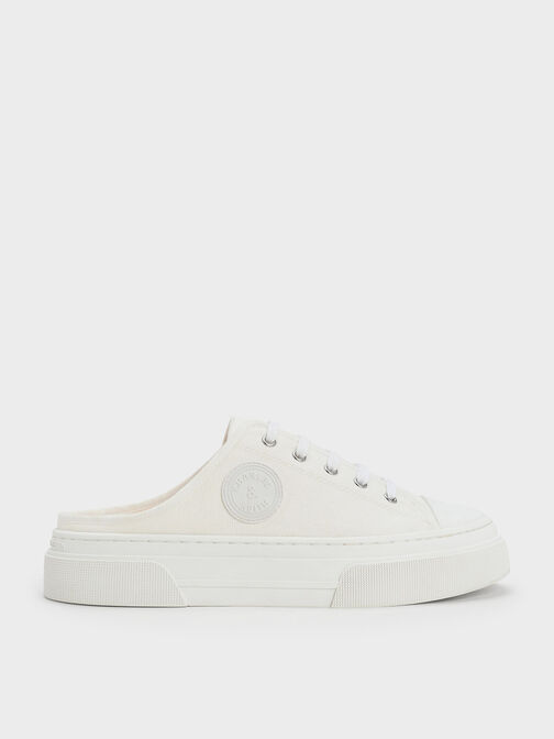 Kay Canvas Slip-On Sneakers, White, hi-res