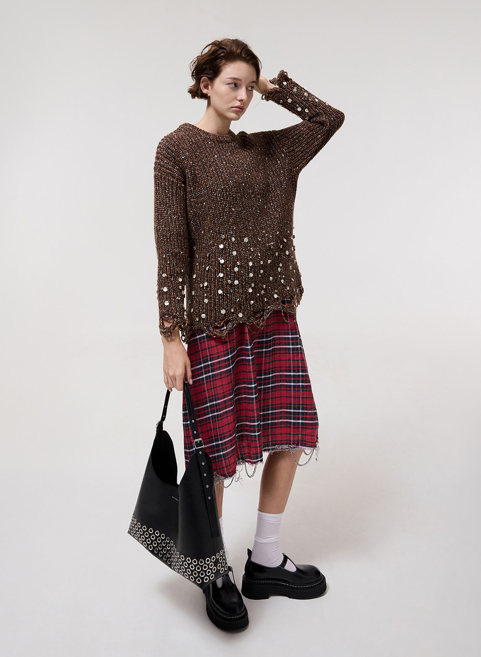 Liv Grommet Hobo Bag, Noir, hi-res