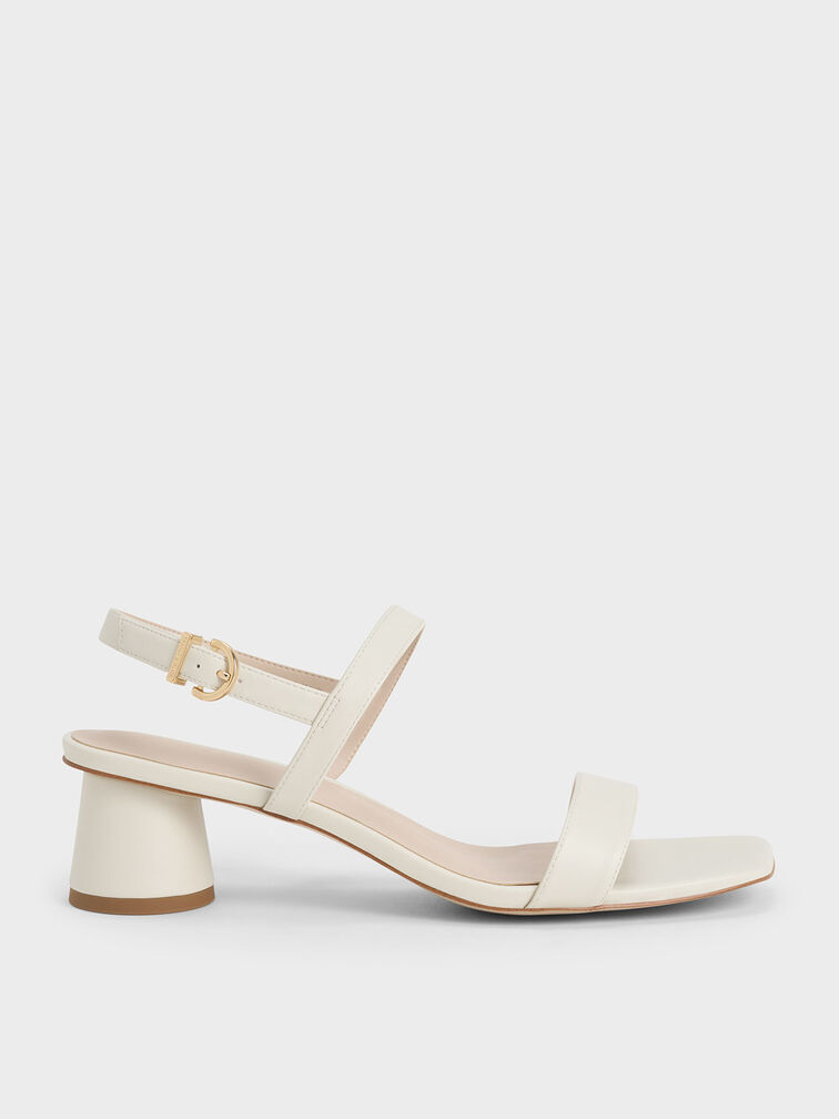 Cylindrical Heel Back Strap Sandals, Chalk, hi-res