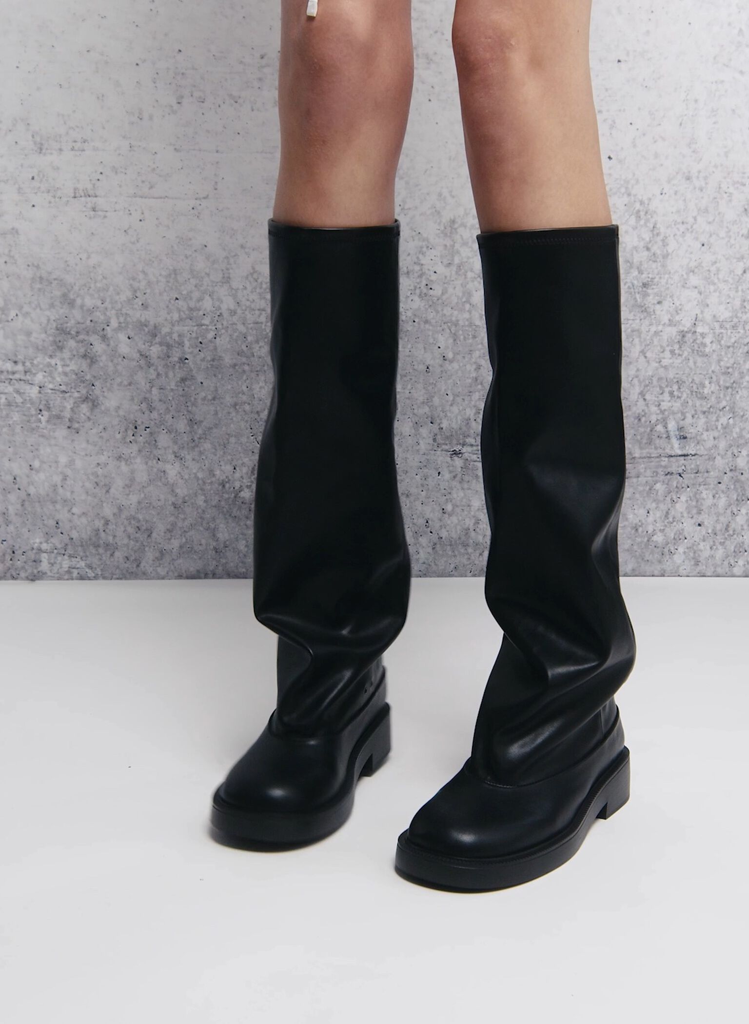 Jett Knee-High Boots, Black, hi-res