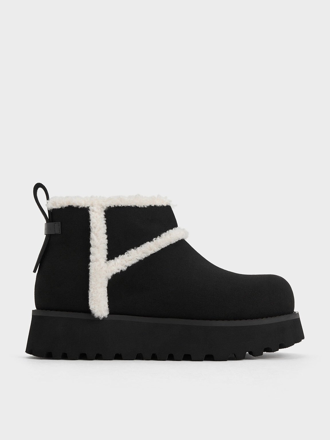 Fur top ankle boots hot sale uk