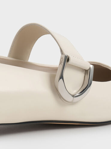 Gabine Leather Mary Janes, White, hi-res