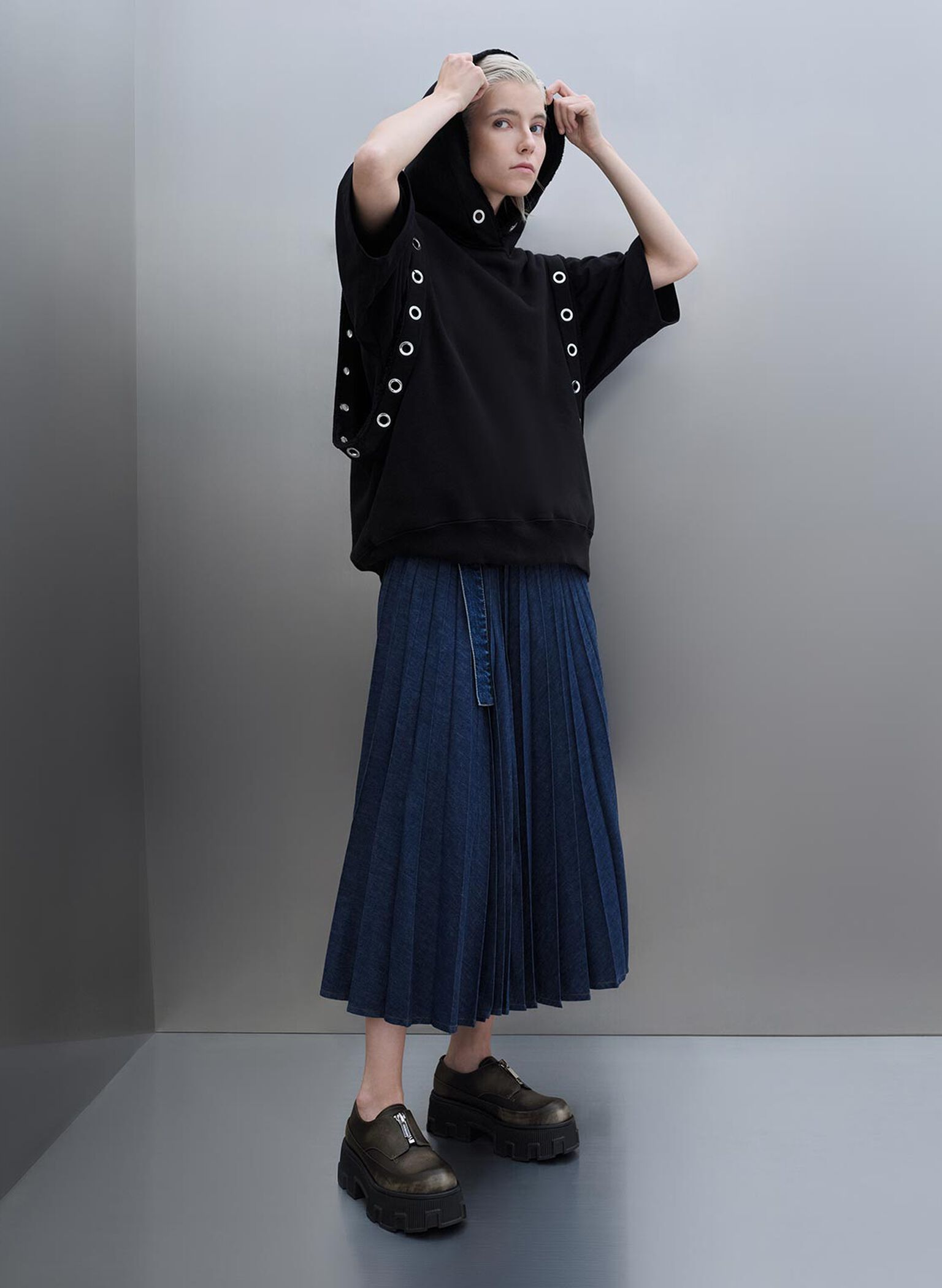 Zip-Up Platform Loafers, Multi, hi-res