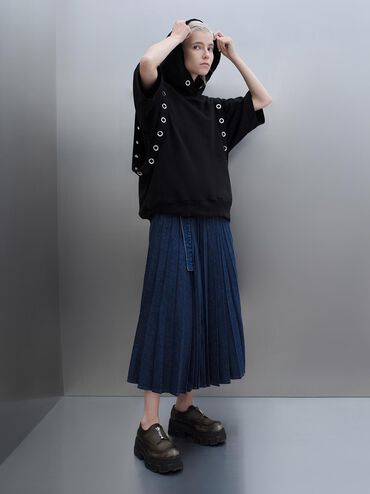 Zip-Up Platform Loafers, Multi, hi-res