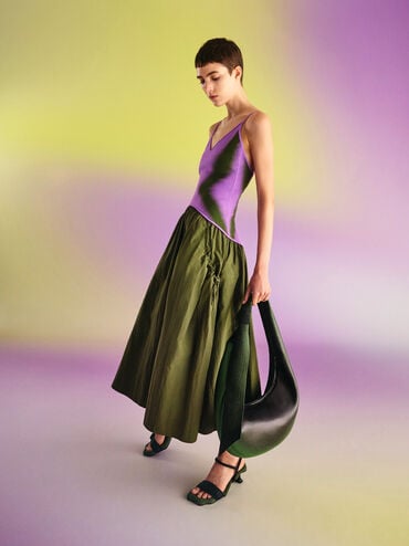 Toni Gradient Knotted Crescent Hobo Bag, Green, hi-res
