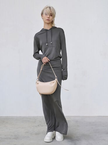 Calla Half-Moon Bag, Oat, hi-res