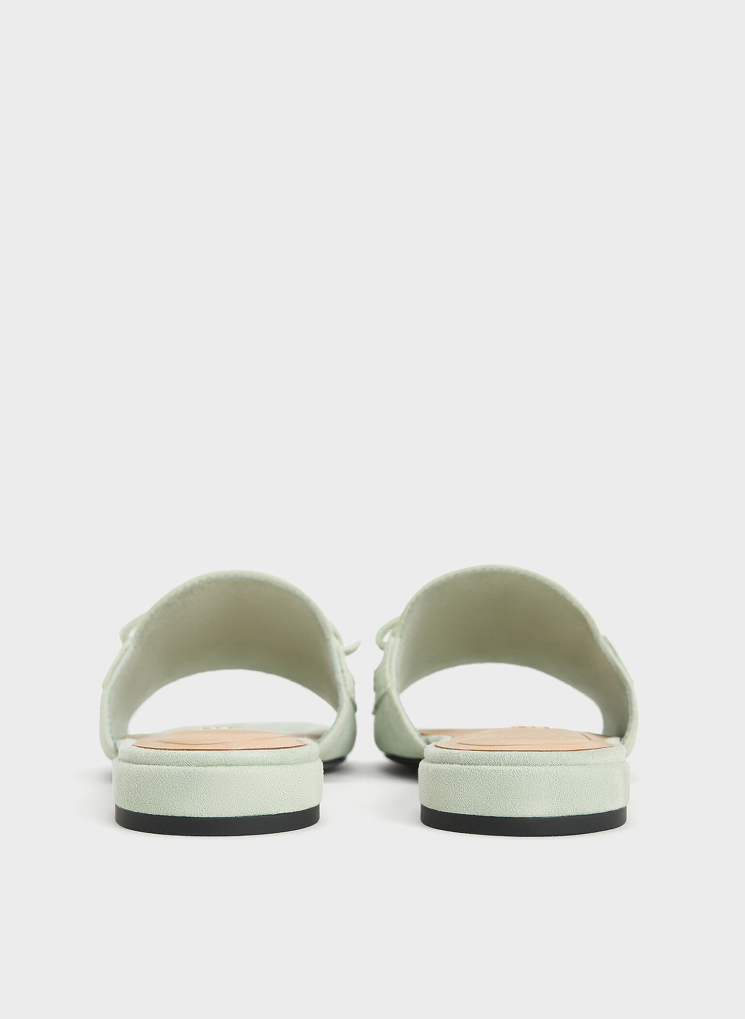 Kori Suede Lace-Up Slide Sandals, Mint Green, hi-res