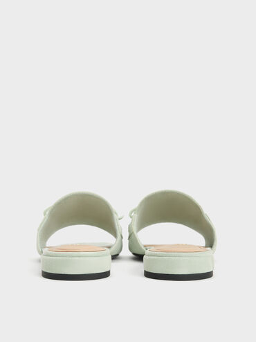 Kori Suede Lace-Up Slide Sandals, Mint Green, hi-res