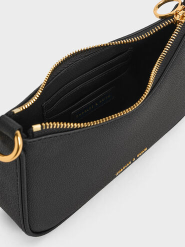 Alcott Scarf Chain-Link Bag, Black, hi-res