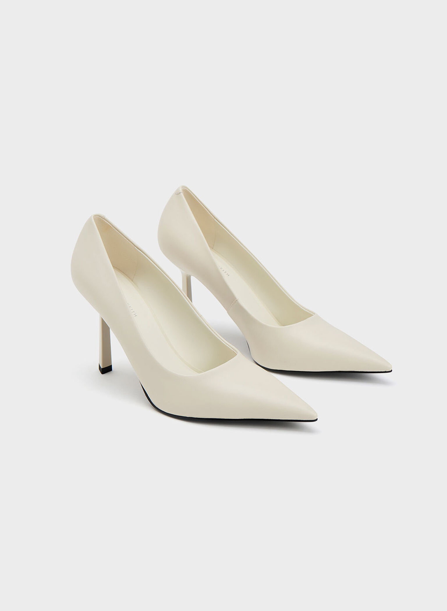 Pointed-Toe Pumps, Cream, hi-res